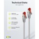 GOOBAY καλώδιο δικτύου 50889, CAT 6 S/FTP, copper, 250MHz, 5m, γκρι