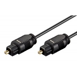 GOOBAY καλώδιο ήχου Toslink 50938, gold plated, 2.2mm, 10m, μαύρο