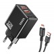 KAKUSIGA φορτιστής τοίχου KSC-1238 με καλώδιο Lightning, 2x USB, 12W, μαύρος