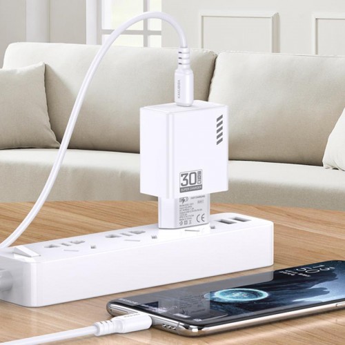 KAKUSIGA φορτιστής τοίχου KSC-1242 με καλώδιο USB-C, USB-C, 30W, μαύρος