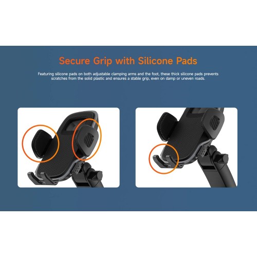 ULEFONE βάση smartphone αυτοκινήτου UAN16 για ταμπλό, 58-100mm x 146mm, μαύρη