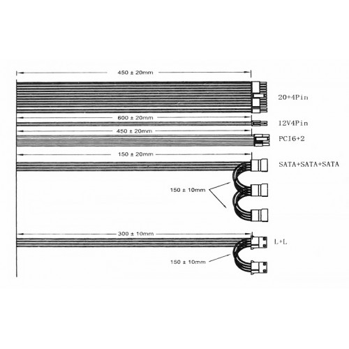 POWERTECH τροφοδοτικό για PC PT-1102, 550W, ATX, 120mm Fan