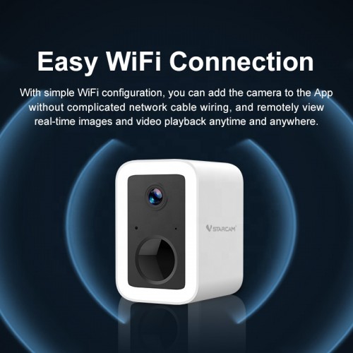 VSTARCAM smart ηλιακή κάμερα CB554 με φωτισμό, 3MP, WiFi, SD, 5200mAh, IP66