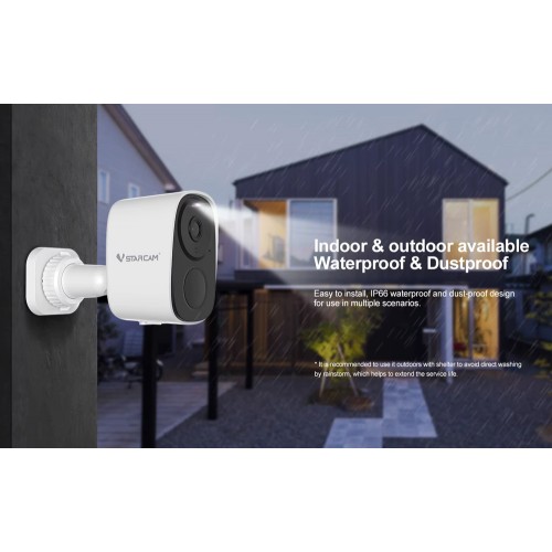 VSTARCAM smart ηλιακή κάμερα BG54, 3MP, 4G, SD, 5200mAh, IP66
