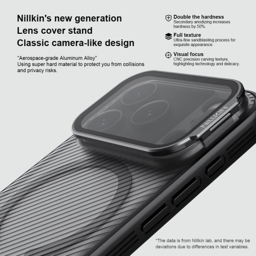 NILLKIN θήκη CamShield Prop Magnetic για Apple iPhone 17 Pro, διάφανη/μαύρη
