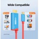 CABLETIME καλώδιο USB-C σε HDMI CT-CMHD4P, 4K/60Hz, PD100W, 2m, κόκκινο