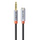 CABLETIME καλώδιο προέκτασης ήχου 3.5mm CT-AE35M, gold plated, 2m, μαύρο
