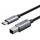 CABLETIME καλώδιο USB-C σε USB Type B CT-CMBM1, 480Mbps, 1m, μαύρο