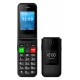 POWERTECH κινητό τηλέφωνο Sentry Dual II V2, 2 οθόνες, dual SIM, πλήκτρο SOS, μαύρο