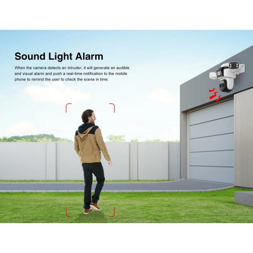VSTARCAM smart ηλιακή κάμερα CB621SR, triple lens, 2MP, WiFi, SD, PTZ, IP66