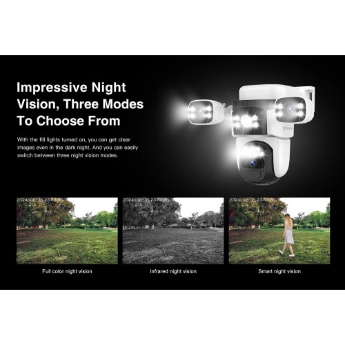 VSTARCAM smart ηλιακή κάμερα CB621SR, triple lens, 2MP, WiFi, SD, PTZ, IP66