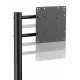 BRATECK βάση τηλεόρασης δαπέδου FS54-22T-02W, 17-43", έως 15kg, με ράφι & ροδάκια, μαύρη
