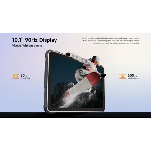ULEFONE tablet RugKing Pad 2 Pro, 10.1", 8/256GB, 10200mAh, IP68/IP69K/MIL-STD-810H, 4G, μαύρο