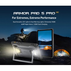 ULEFONE tablet Armor Pad 5 Pro, 11", 12GB/512GB, 24200mAh, IP68/IP69K/MIL-STD-810H, 5G, μαύρο