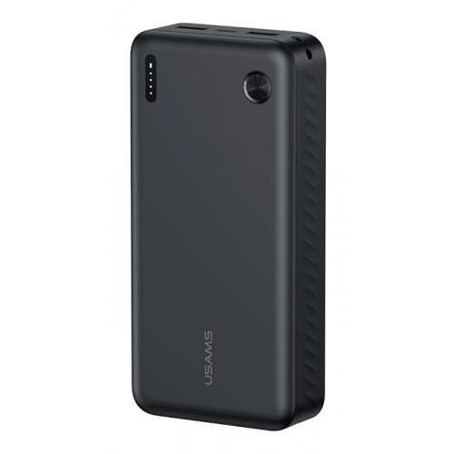 USAMS power bank CD254, 2x θύρες εξόδου, 20000mAh, 10W, μαύρο