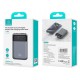USAMS power bank CD221 με οθόνη, 2x θύρες εξόδου, 10000mAh, PPS 33W, γκρι