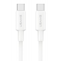 USAMS καλώδιο USB-C SJ763, 60W, 480Mbps, 1m, λευκό