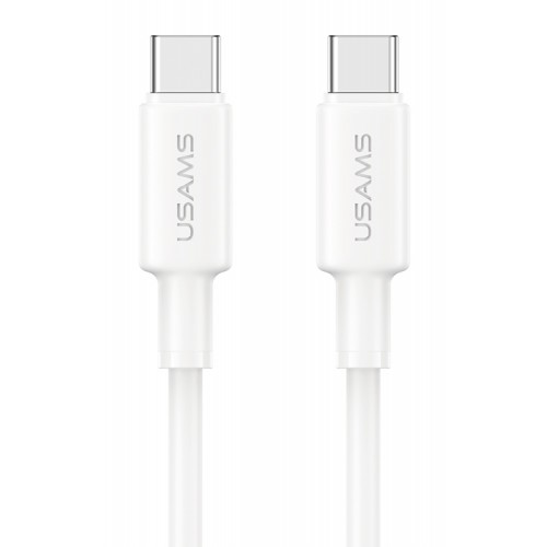 USAMS καλώδιο USB-C SJ763, 60W, 480Mbps, 1m, λευκό