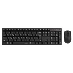 POWERTECH set ασύρματο ποντίκι & πληκτρολόγιο PT-1540, 2.4GHz & Bluetooth, αθόρυβο, μαύρο