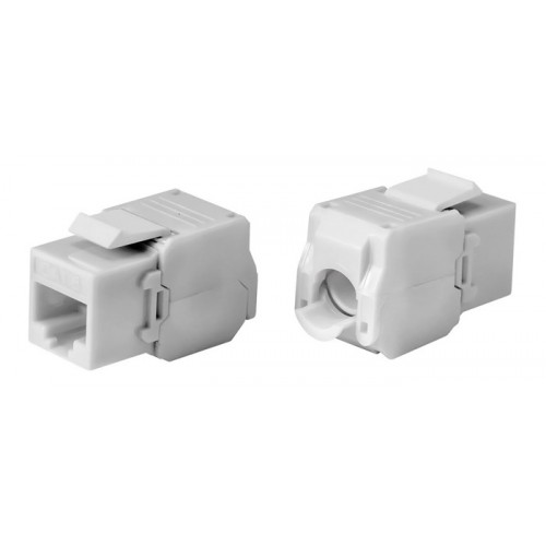 POWERTECH keystone module RJ45 female CAB-N449, Cat.6Α UTP 180°, λευκό