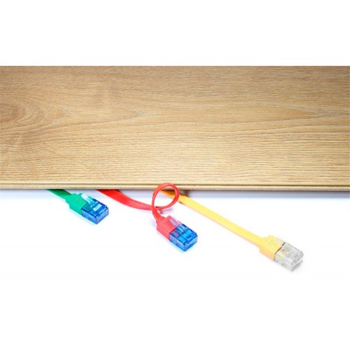 GOOBAY καλώδιο δικτύου 96303, CAT 6A U/UTP, flat, 500MHz, Copper, 0.5m, λευκό