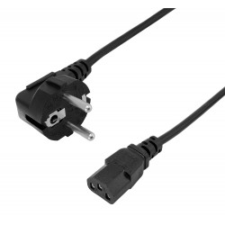 POWERTECH καλώδιο τροφοδοσίας CAB-P043, 3x 0.75mm², copper, 1.5m, μαύρο