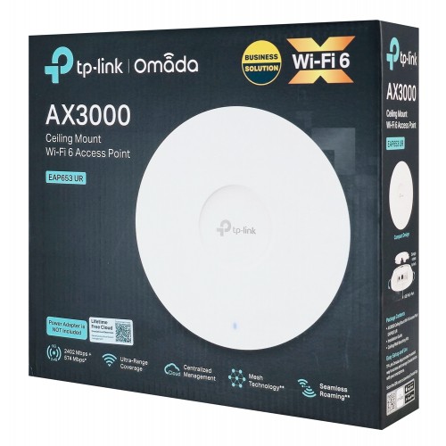 TP-LINK access point EAP653 UR, οροφής, WiFi 6, 3000Mbps AX3000, Mesh, V1.0