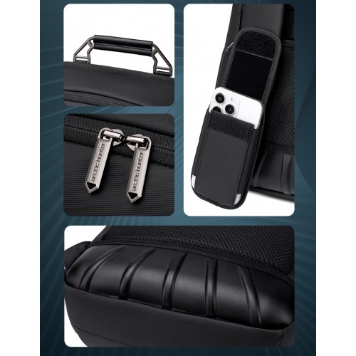 ARCTIC HUNTER τσάντα πλάτης B00915 με θήκη laptop 15.6", USB, 20L, μαύρη