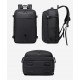 ARCTIC HUNTER τσάντα πλάτης B00866 με θήκη laptop 15.6", αεροστεγής θήκη, 35.5L/49.5L, μαύρη