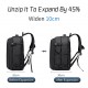 ARCTIC HUNTER τσάντα πλάτης B00866 με θήκη laptop 15.6", αεροστεγής θήκη, 35.5L/49.5L, μαύρη