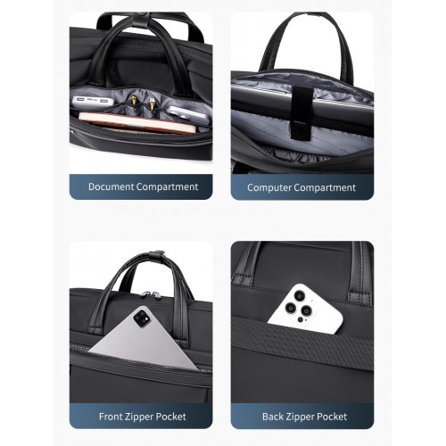 ARCTIC HUNTER τσάντα ώμου GWB00849 με θήκη laptop 15.6", 14L, μαύρη