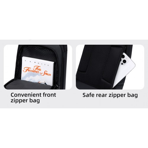 GOLDEN WOLF τσάντα Crossbody GXB00725, 4L, μαύρη