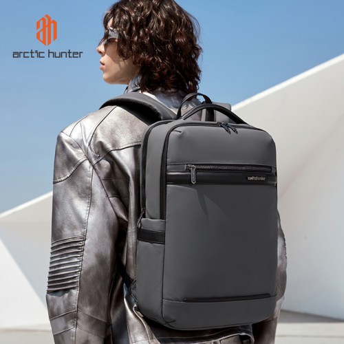 ARCTIC HUNTER τσάντα πλάτης B00872 με θήκη laptop 15.6", 14.5L, γκρι