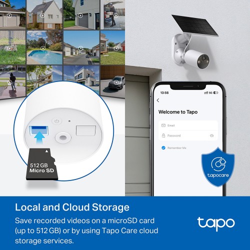 TP-LINK smart ηλιακή κάμερα Tapo C410 KIT, 2K/3MP, WiFi, IP65, V2.0