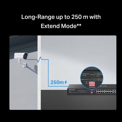 MERCUSYS rackmount switch MS120GP, 20x Gigabit θύρες, PoE+, V1.0