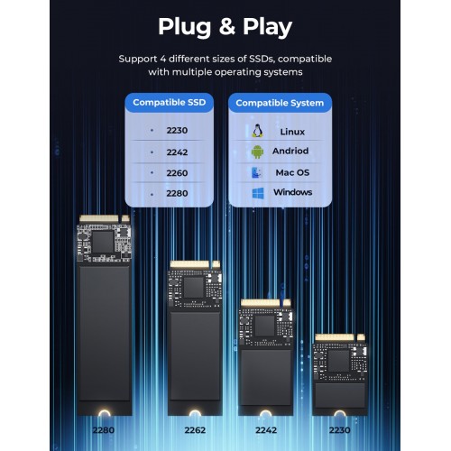 ORICO θήκη για M.2 NVME/NGFF SSD OXS2C3-G2, 10Gbps, γκρι