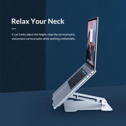 ORICO μεταλλική βάση για laptop/tablet LST-T1, 11~15.6", foldable, ασημί