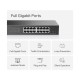 MERCUSYS desktop/rackmount switch MS116GS, 16x Gigabit θύρες, V1.0