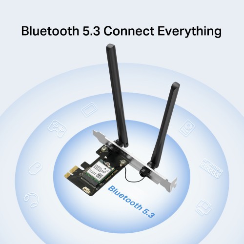 MERCUSYS κάρτα δικτύου WiFi 6 & Bluetooth MA80XE, 3000Mbps AX3000, PCIe, V2.0