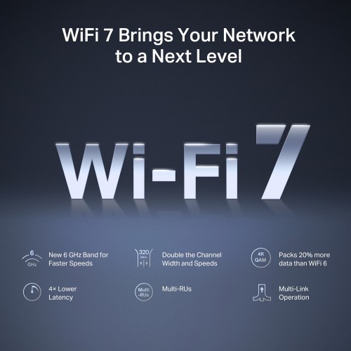 MERCUSYS router MR47BE, WiFi 7, 9.3Gbps BE9300, Tri-Band, V2.0