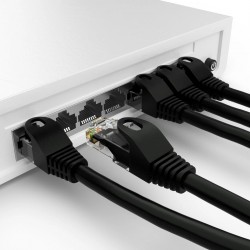 POWERTECH καλώδιο δικτύου CAB-N402, Cat 6 U/UTP, CCA, 250Hz, 0.5m, μαύρο