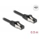 DELOCK καλώδιο δικτύου 80570, CAT 8.1 S/FTP, copper, 2000MHz, 0.50m, μαύρο
