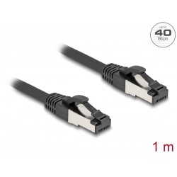DELOCK καλώδιο δικτύου 80571, CAT 8.1 S/FTP, copper, 2000MHz, 1m, μαύρο