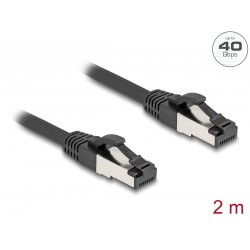 DELOCK καλώδιο δικτύου 80572, CAT 8.1 S/FTP, copper, 2000MHz, 2m, μαύρο