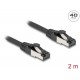 DELOCK καλώδιο δικτύου 80572, CAT 8.1 S/FTP, copper, 2000MHz, 2m, μαύρο