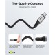 GOOBAY καλώδιο USB-C 74776, USB4, 240W, 80Gbps, 16K/60Hz, 1.5m, μαύρο