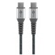 GOOBAY καλώδιο USB-C 79559, 60W, 480Mbps, 0.15m, μαύρο