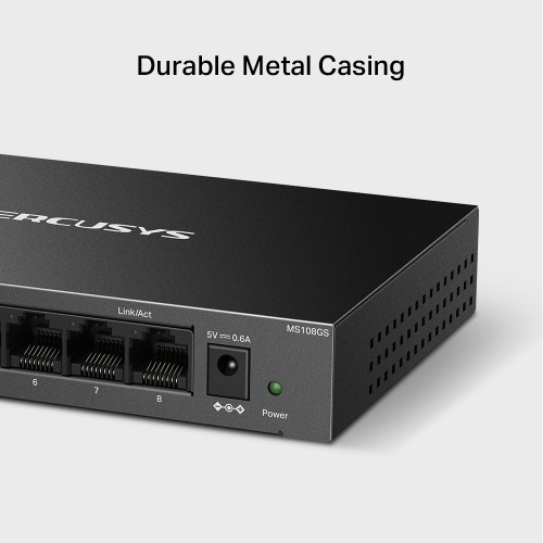 MERCUSYS desktop switch MS108GS, 8x Gigabit θύρες, V1.0