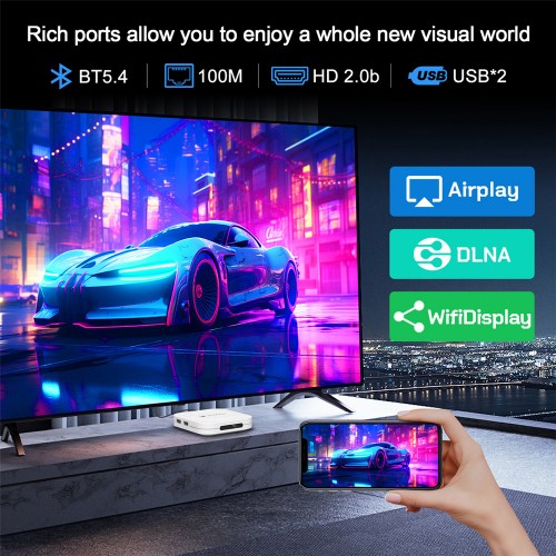 H96 MAX TV Box M1 Plus, 8K, 4/32GB, WiFi 6, Bluetooth, Android 14