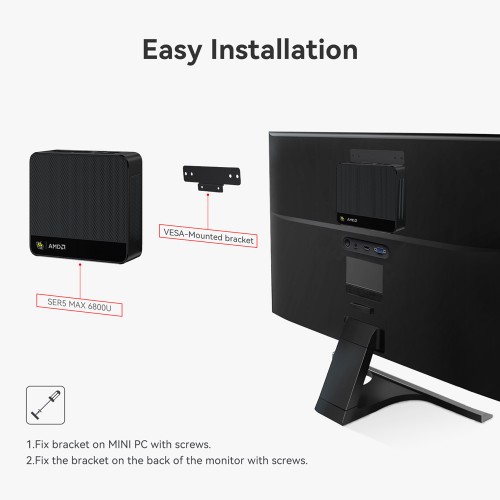 BEELINK mini PC SER5 Max, AMD 7735HS, 24GB, 500GB M.2, Windows 11 Pro